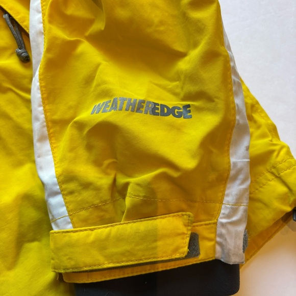 Eddie Bauer Men's Bright Yellow/White trim Hooded Zip Up Rain Jacket Size XLT - Picture 9 of 13